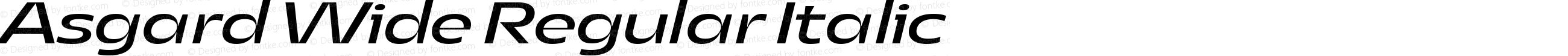 Asgard Wide Regular Italic