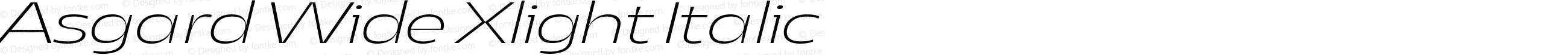 Asgard Wide Xlight Italic