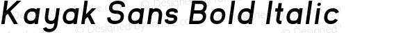 Kayak Sans Bold Italic