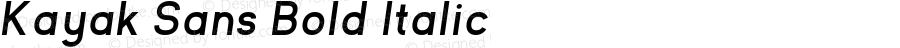 Kayak Sans Bold Italic