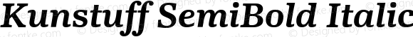 Kunstuff SemiBold Italic
