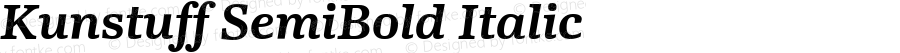 Kunstuff SemiBold Italic