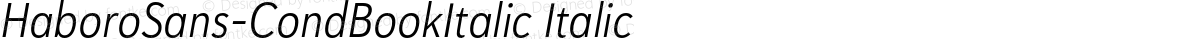 HaboroSans-CondBookItalic Italic