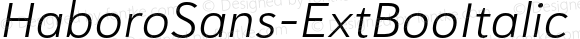 HaboroSans-ExtBooItalic Italic