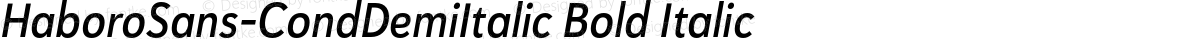 HaboroSans-CondDemiItalic Bold Italic