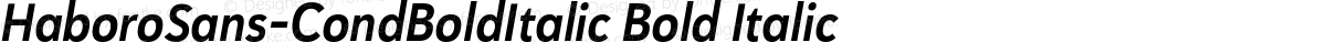 HaboroSans-CondBoldItalic Bold Italic