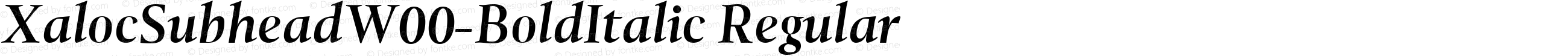 Xaloc Subhead W00 Bold Italic