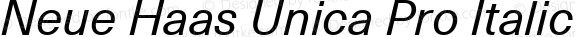 Neue Haas Unica Pro Italic