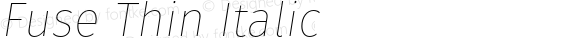 Fuse Thin Italic