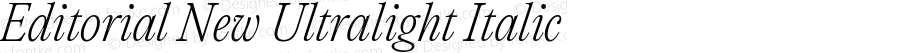 Editorial New Ultralight Italic