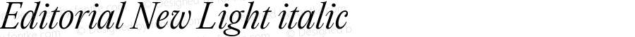 Editorial New Light italic