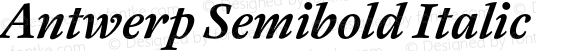 Antwerp Semibold Italic