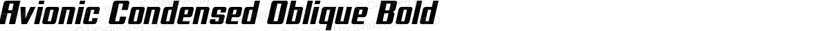 Avionic Condensed Oblique Bold