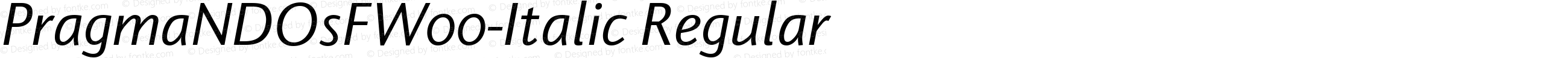 PragmaNDOsFW00-Italic Regular