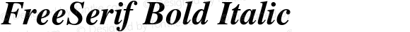 FreeSerif Bold Italic