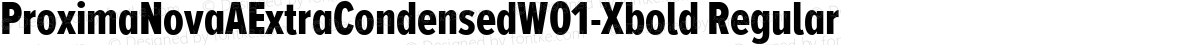 ProximaNovaAExtraCondensedW01-Xbold Regular
