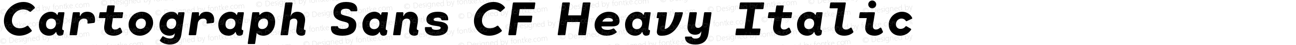 Cartograph Sans CF Heavy Italic