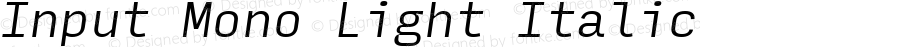 Input Mono Light Italic