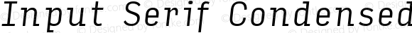 Input Serif Condensed Light Italic