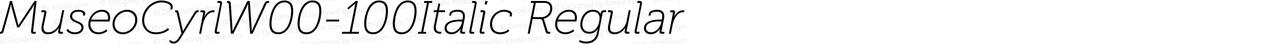 MuseoCyrlW00-100Italic Regular