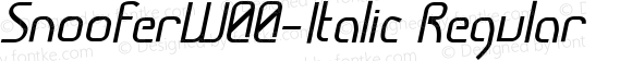 SnooferW00-Italic Regular Version 1.10