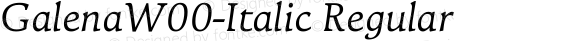 GalenaW00-Italic Regular Version 1.00