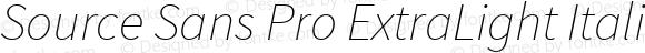 Source Sans Pro ExtraLight Italic