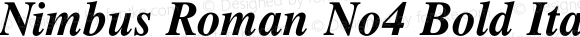 Nimbus Roman No4 Bold Italic