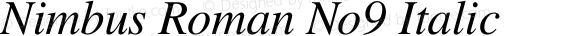 Nimbus Roman No9 Italic