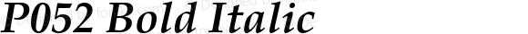 P052 Bold Italic