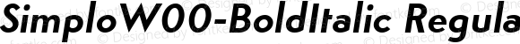 Simplo W00 Bold Italic