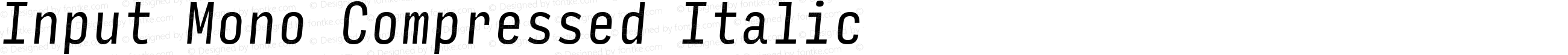 Input Mono Compressed Italic