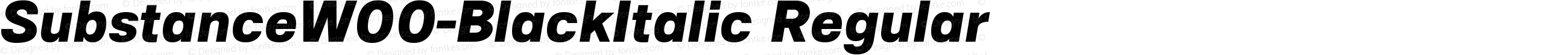 Substance W00 Black Italic