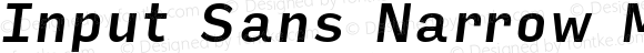 Input Sans Narrow Medium Italic