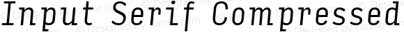 Input Serif Compressed Light Italic
