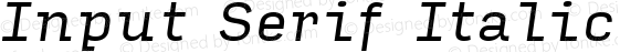 Input Serif Italic