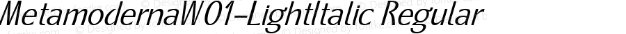 Metamoderna W01 Light Italic