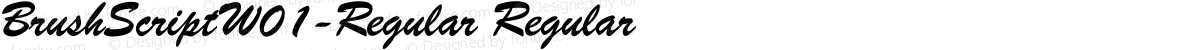 BrushScriptW01-Regular Regular