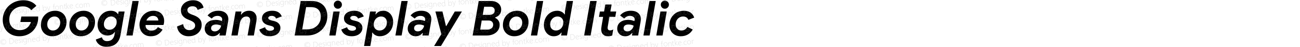 Google Sans Display Bold Italic