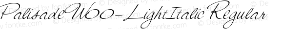 PalisadeW00-LightItalic Regular