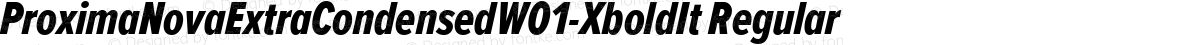 ProximaNovaExtraCondensedW01-XboldIt Regular