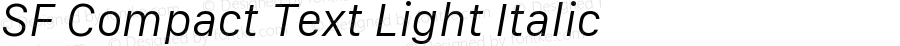 SF Compact Text Light Italic