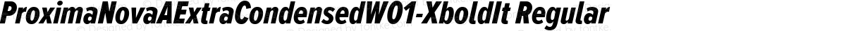 ProximaNovaAExtraCondensedW01-XboldIt Regular