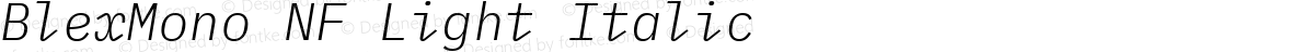 BlexMono NF Light Italic