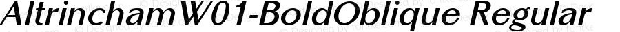 AltrinchamW01-BoldOblique Regular Version 1.00