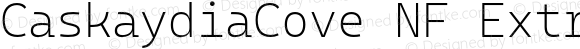 Caskaydia Cove ExtraLight Nerd Font Complete Mono Windows Compatible