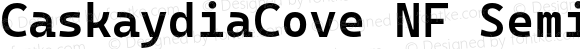 Caskaydia Cove SemiBold Nerd Font Complete Mono Windows Compatible