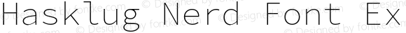 Hasklug ExtraLight Nerd Font Complete