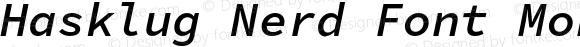 Hasklug Semibold Italic Nerd Font Complete Mono