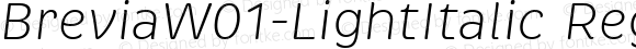 Brevia W01 Light Italic